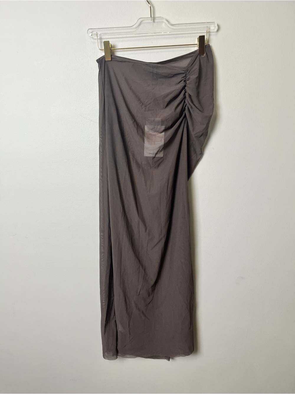 Bond-Eye Brown Claudia Cover-Up Mesh Maxi Skirt